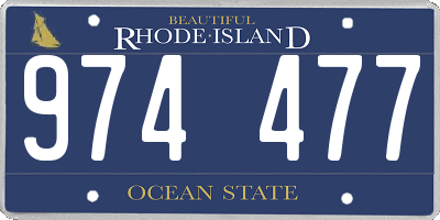 RI license plate 974477