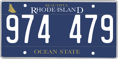 RI license plate 974479