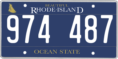 RI license plate 974487