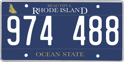 RI license plate 974488