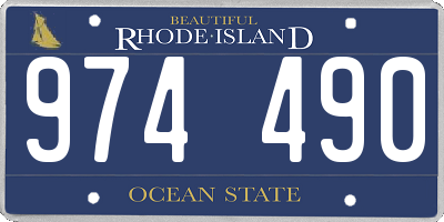 RI license plate 974490