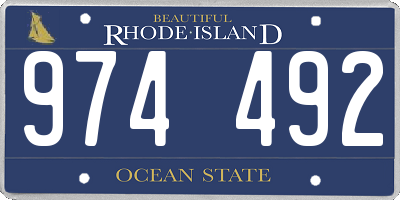 RI license plate 974492