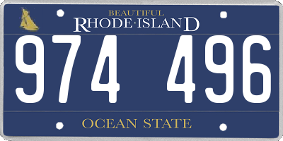 RI license plate 974496