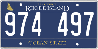 RI license plate 974497