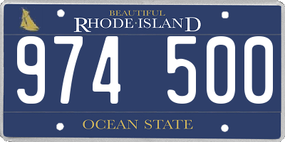 RI license plate 974500