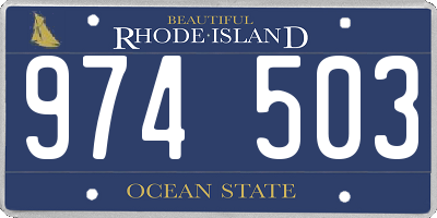 RI license plate 974503