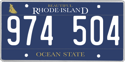 RI license plate 974504