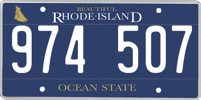 RI license plate 974507