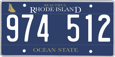 RI license plate 974512