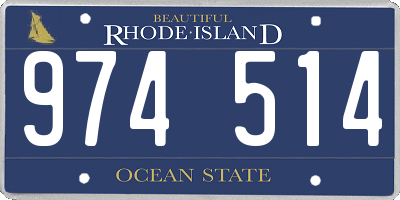 RI license plate 974514