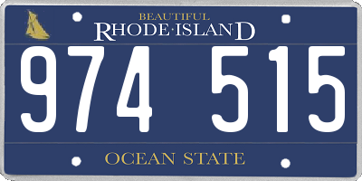 RI license plate 974515