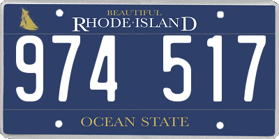 RI license plate 974517