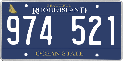 RI license plate 974521