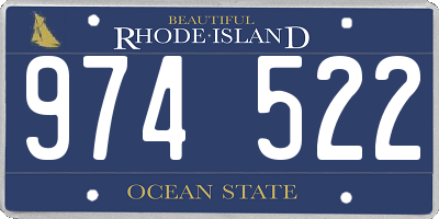 RI license plate 974522