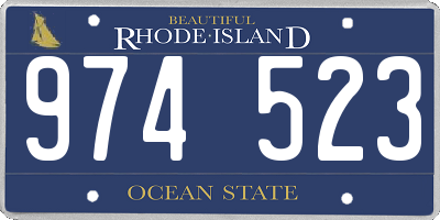 RI license plate 974523