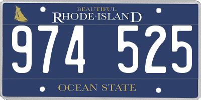 RI license plate 974525