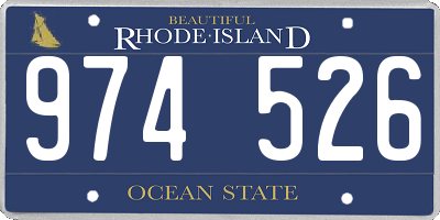 RI license plate 974526