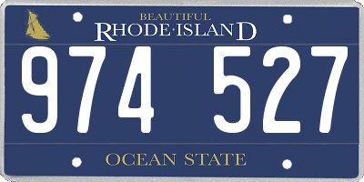 RI license plate 974527