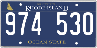 RI license plate 974530