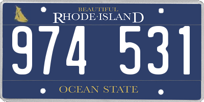 RI license plate 974531