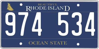 RI license plate 974534