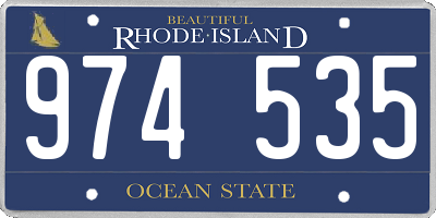 RI license plate 974535