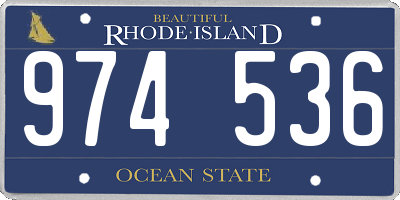 RI license plate 974536