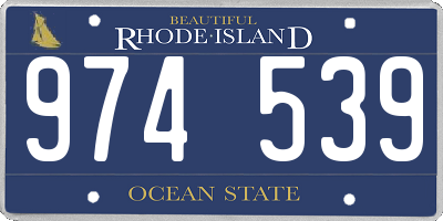 RI license plate 974539