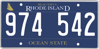 RI license plate 974542