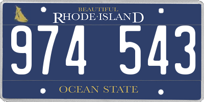 RI license plate 974543