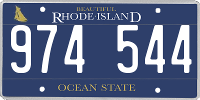 RI license plate 974544