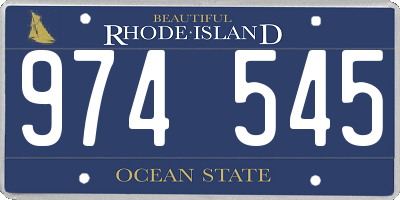 RI license plate 974545