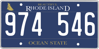 RI license plate 974546