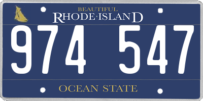 RI license plate 974547