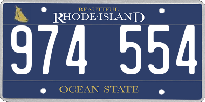 RI license plate 974554