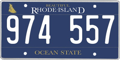 RI license plate 974557