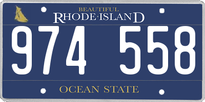 RI license plate 974558