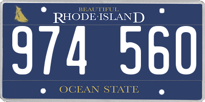 RI license plate 974560