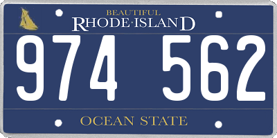 RI license plate 974562