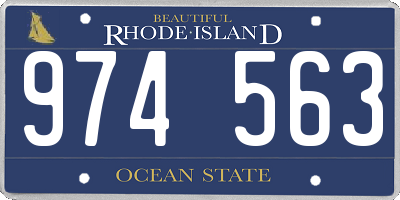 RI license plate 974563