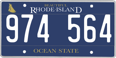 RI license plate 974564