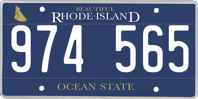 RI license plate 974565