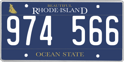 RI license plate 974566