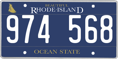 RI license plate 974568