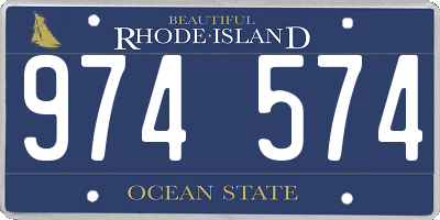 RI license plate 974574