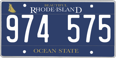 RI license plate 974575