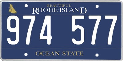RI license plate 974577