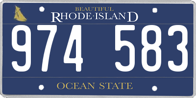 RI license plate 974583