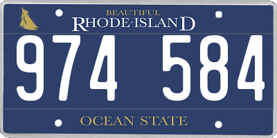 RI license plate 974584