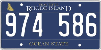 RI license plate 974586